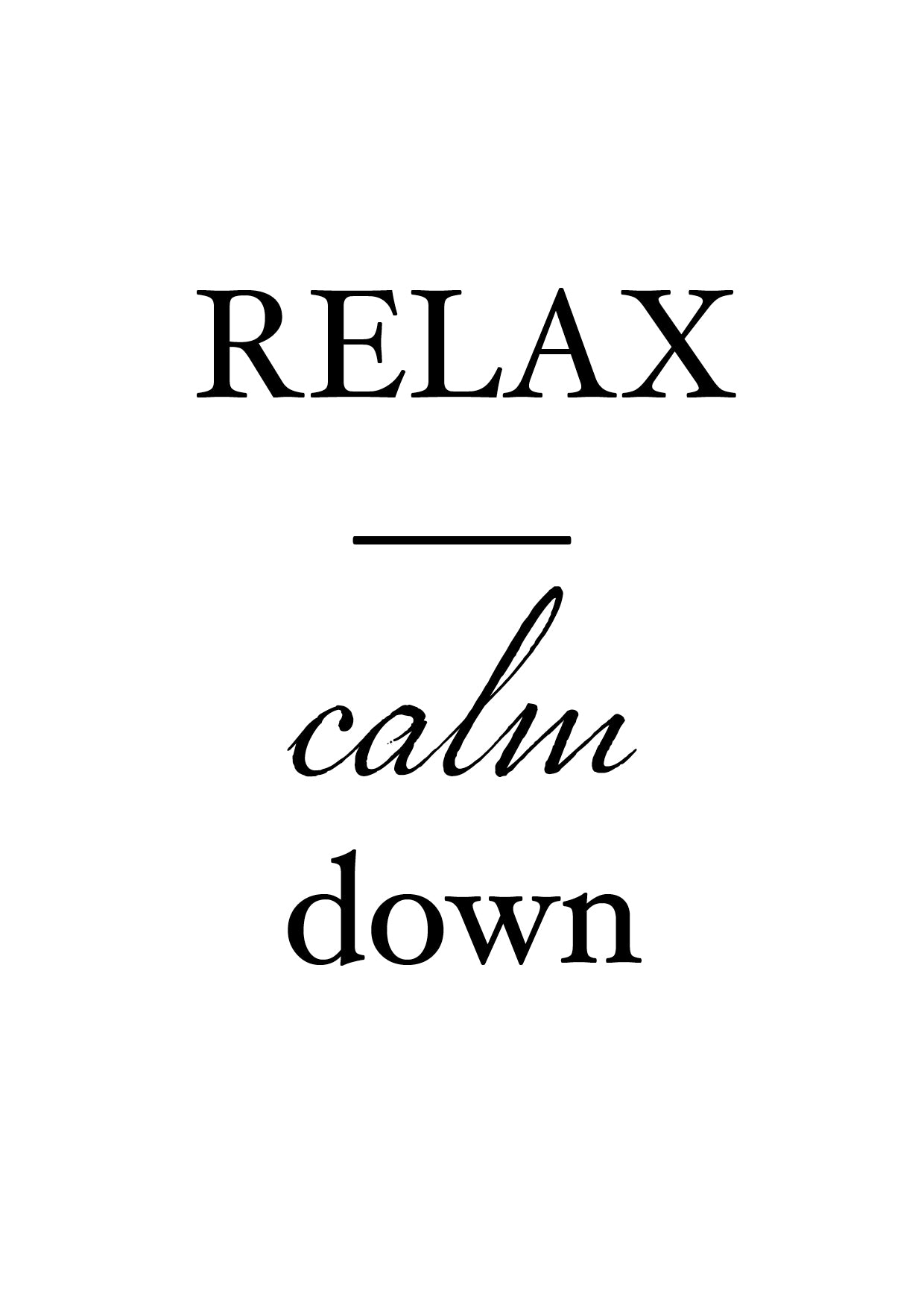relax & calm down